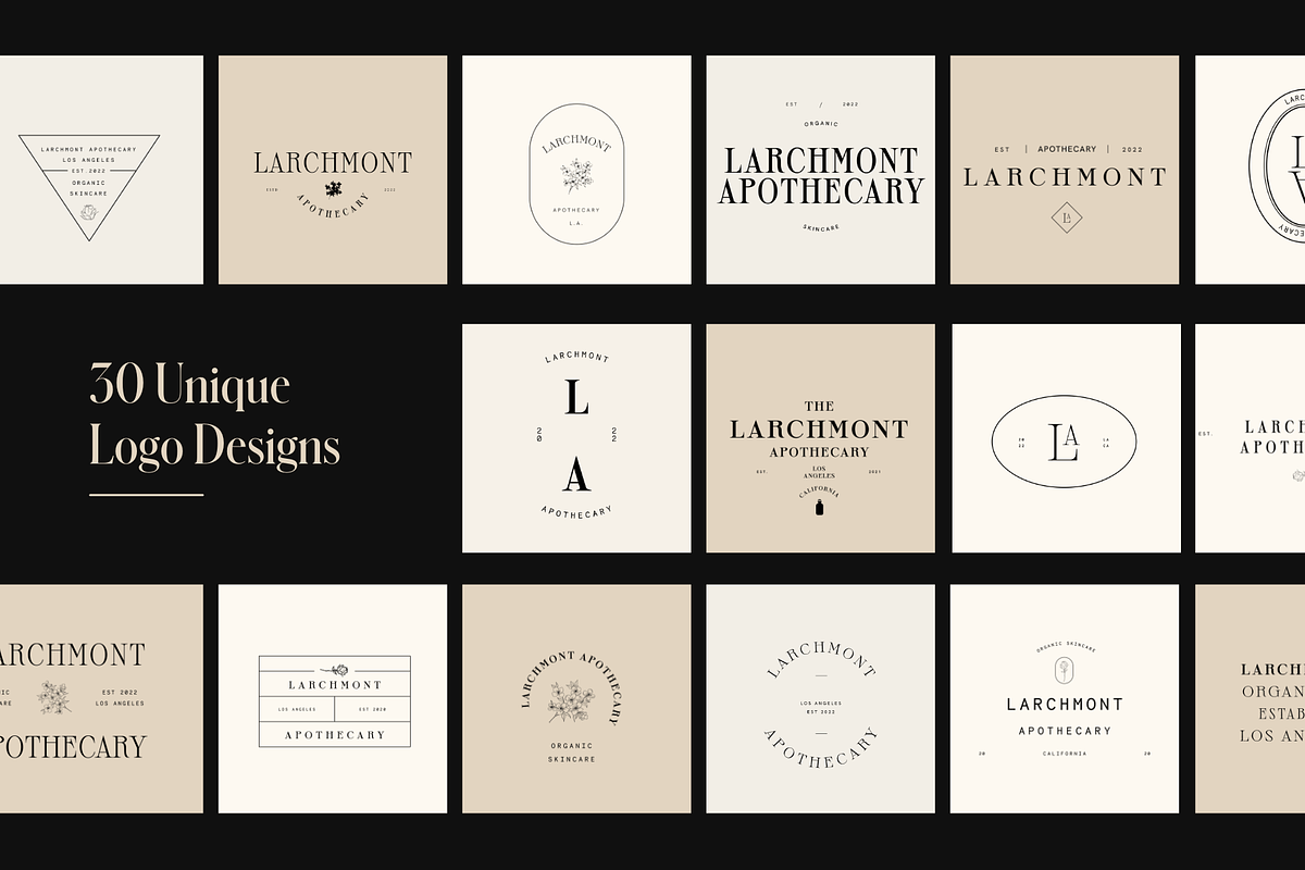 Larchmont Logo Maker Template Kit, a Branding & Logo Template by ALunadoki Design (Photo 3 of 8)