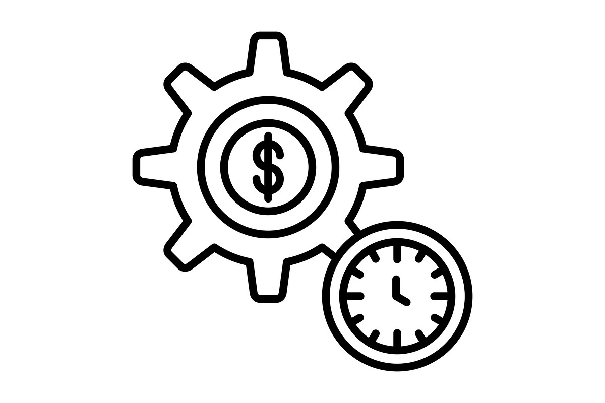 Time Management Line Icon, an Outline Icon by Pexelpy (Photo 1 of 2)