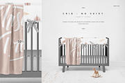 Crib Beddind Designers Kit Mockup, a Bottom Mockup by Creatsy (Thumbnail 5 of 29)