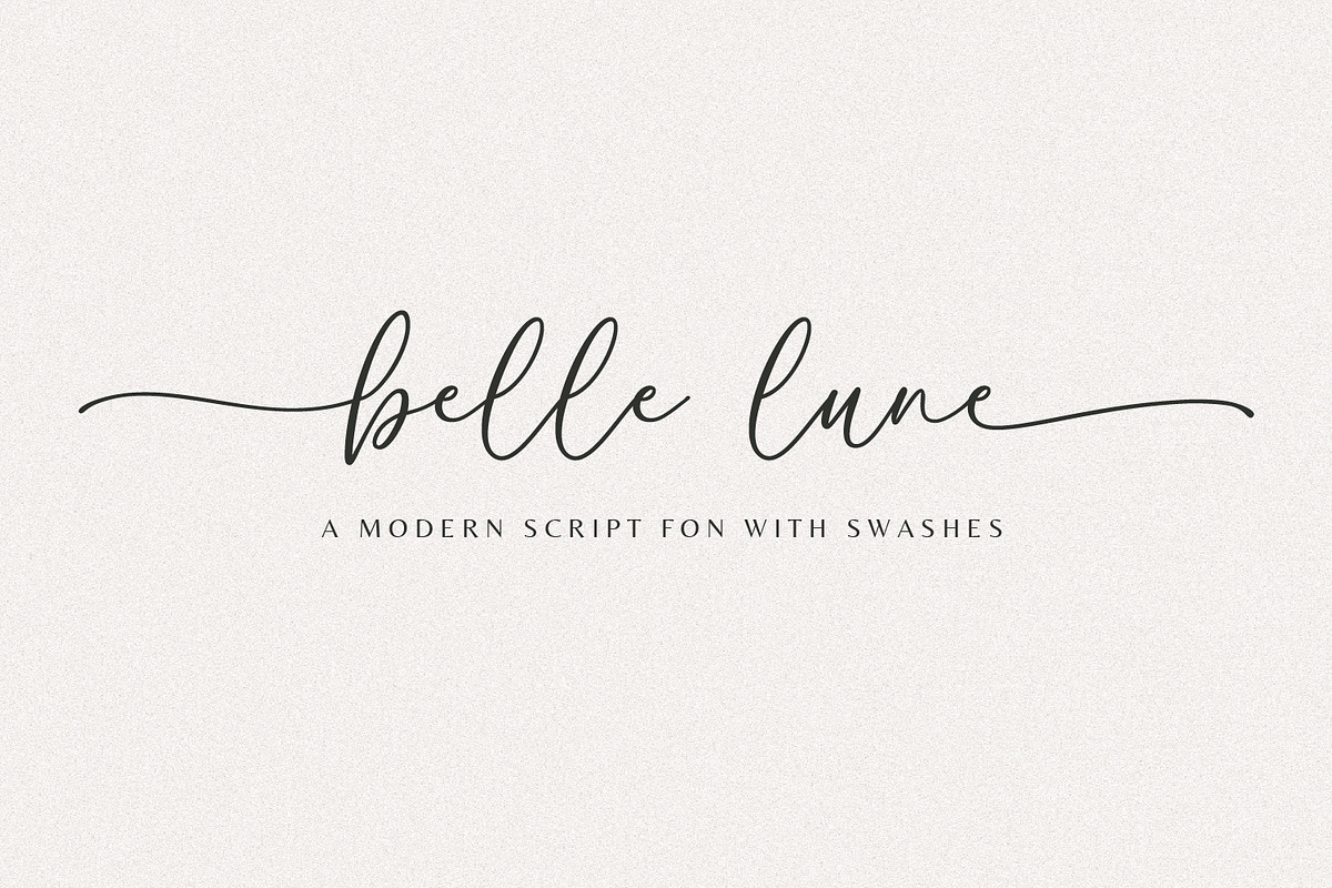 Belle Lune Script, a Script Font by Prestige Artsy Studio (Photo 1 of 9)