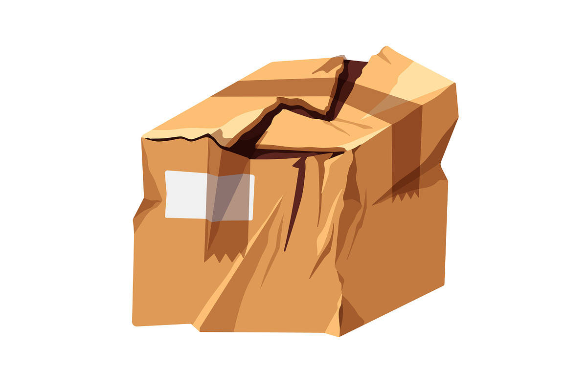 Damaged cardboard boxes set, an Object Illustration by Good Studio (Photo 5 of 9)