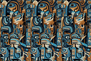 Repeat Pattern Tiki Tribal 46, a Pattern Graphic by Design Haus Gallery (Thumbnail 4 of 5)