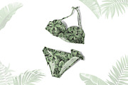 Tropical pattern & leaves set., a Pattern Graphic by Anna Smirnova (Thumbnail 2 of 4)