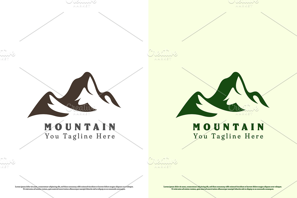 Mountain Hill Logo Design Icon, a Branding & Logo Template by Morvana Crew