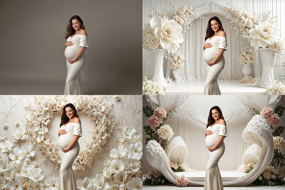 White Flower Arch Backdrops, a Background Graphic by DreamyOverlay (Photo 3 of 5)