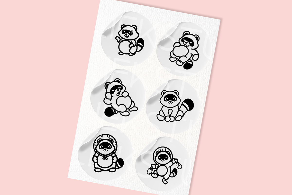 Tanuki SVG Illustrations, an Animal Illustration by HalieKStudio (Photo 5 of 9)