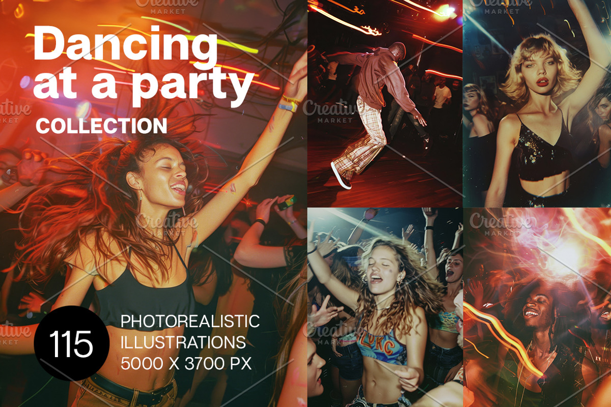 115 Dancing at a party, a Person Photo by Handmadefont (Photo 1 of 118)