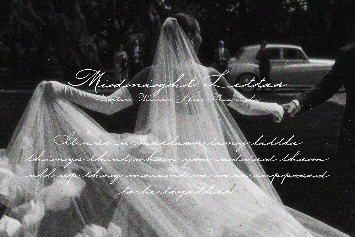 Midnight Letter - Handwritten Script, a Handwritten Font by Lilithcollageart (Photo 4 of 7)