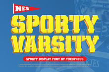 Sporty Varsity - Stencil Font