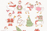Christmas Goose Clipart Bundle, an Animal Illustration by TitaLivingArt (Thumbnail 3 of 9)
