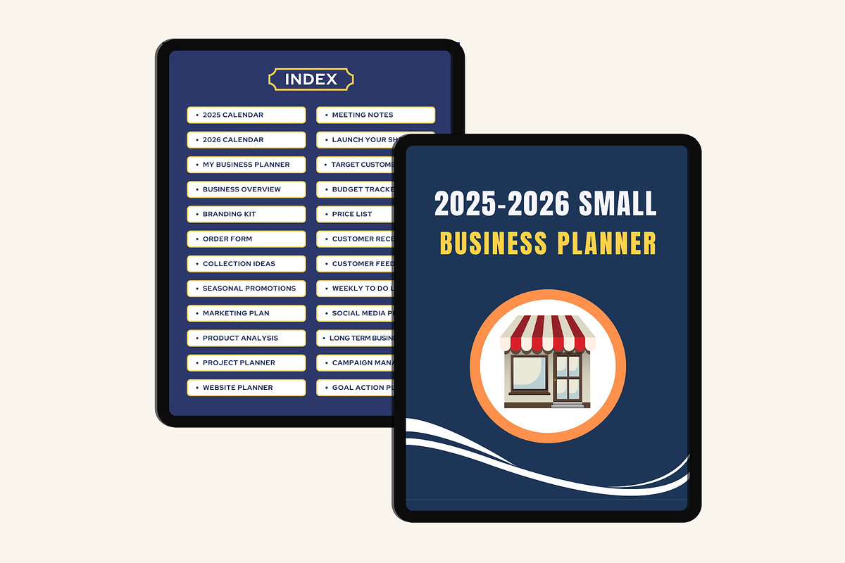 Digital 2025-2026 Small Business Pla, a Stationery Template by Designmela01 (Photo 3 of 8)