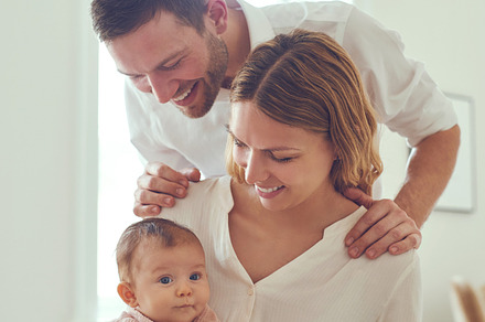 Newborn bundle of joy stock photo containing adorable and adult, a Person Photo by Stefan & Janni