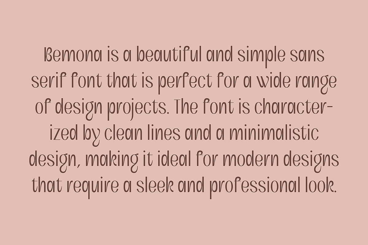 Bemona - Beautiful Simple Sans Serif, a Sans Serif Font by AuthenType (Photo 9 of 12)