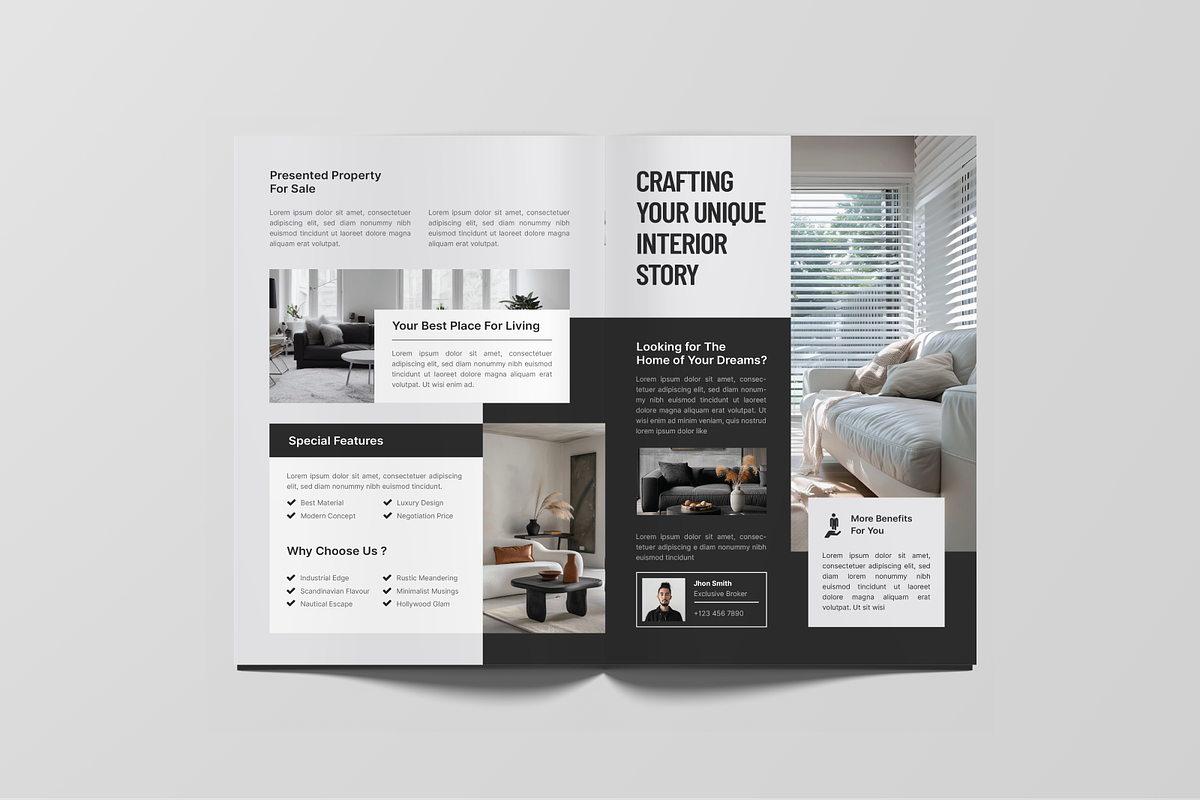 Home Interior Bifold Brochure, a Brochure Template by MMPixelCraft (Photo 2 of 4)