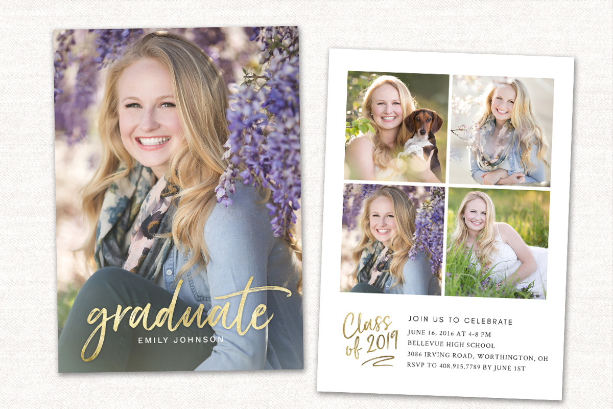 Graduation Announcement Card CG050, a Card Template by OtoStudio