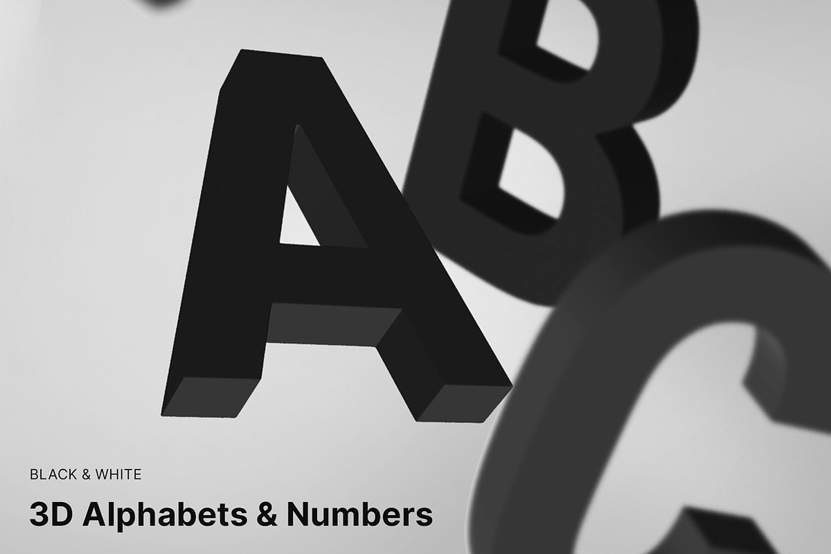 3D Alphabets & Numbers, a 3D by neueworld (Photo 1 of 6)