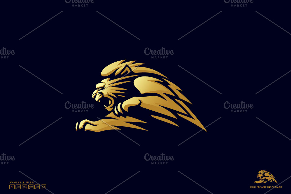 Lion Atack Logo, a Branding & Logo Template by Kongstones_std (Photo 4 of 5)