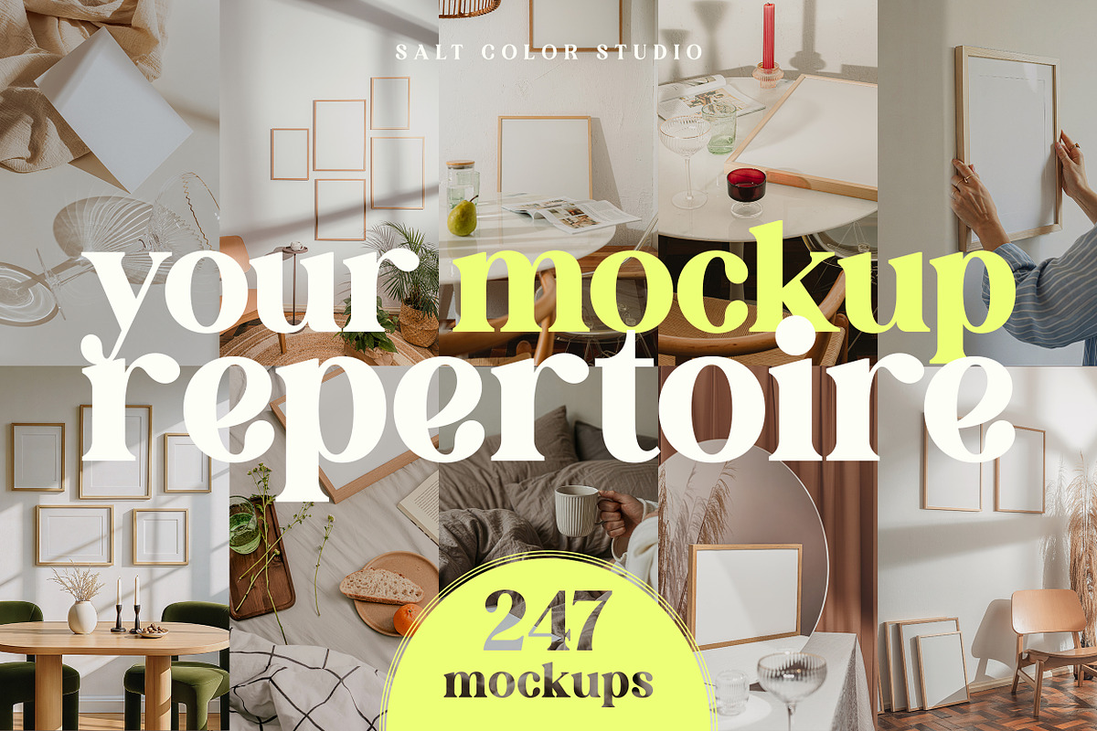 247 Frame and Card PSD Mockups, a Household Mockup by Salt Color Studio (Photo 1 of 71)