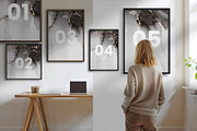 5 Canvas & Frames Mockup in Room PSD, an Advertising Mockup by PixelsDesign (Thumbnail 2 of 5)