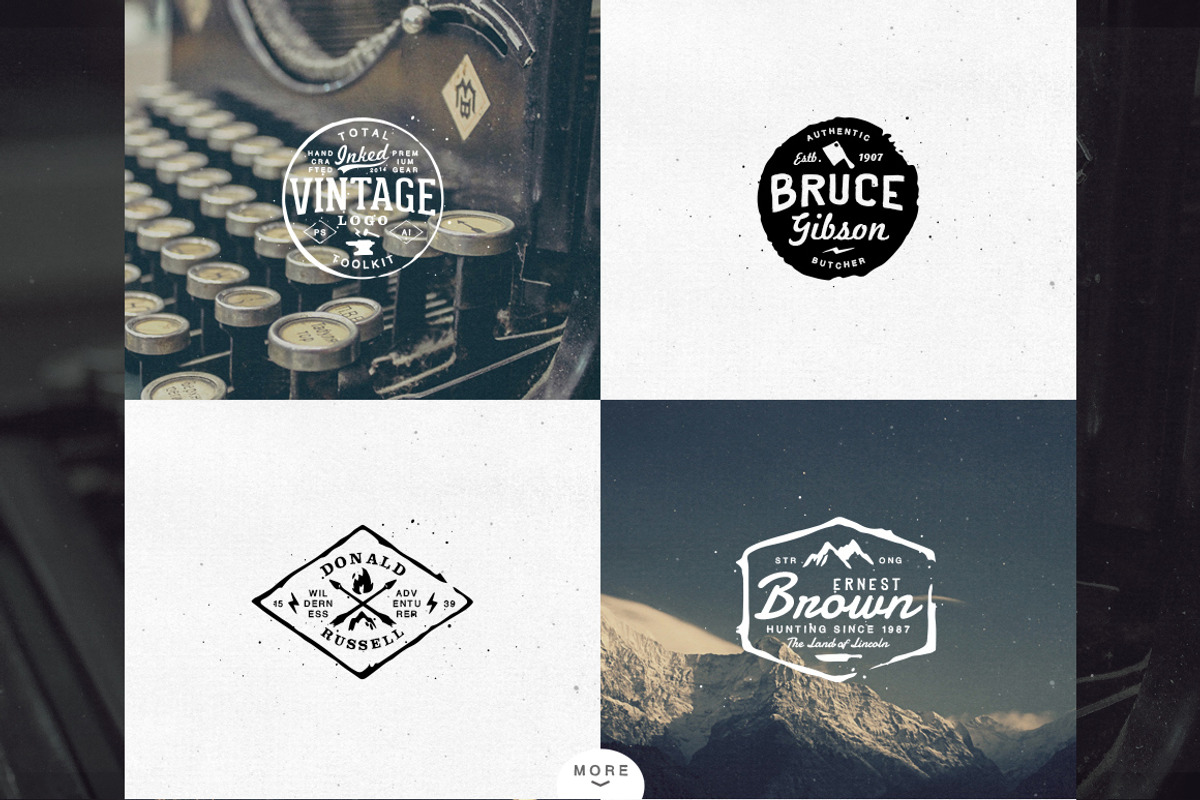 Total Inked Vintage Logo Toolkit, a Branding & Logo Template by Yusof Mining (Photo 2 of 5)