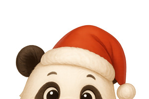 Cute anime panda holds christmas gif, an Illustration by Dvoevnore photos