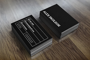 Bold Black Business Card 007
