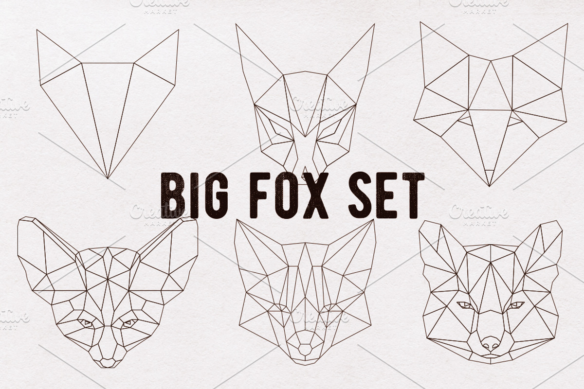 Big fox set, an Object Graphic by DSGN