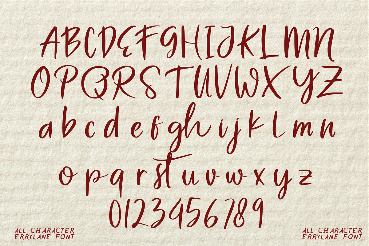 Errylane Handwritten Script Font, a Script Font by Berdansabersama (Photo 2 of 8)