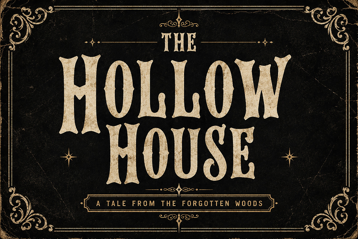 Hollowick – Vintage Display Font, a Slab Serif Font by Wow Magic (Photo 4 of 4)