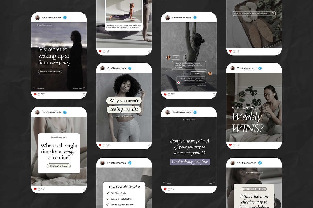 Fitness Wellness Instagram Templates, a Social Media Template by Motion Studio (Photo 4 of 7)