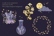 Dark Botanical Magic Clipart, a Decorative Illustration by PenguinArtStudio (Thumbnail 14 of 18)