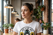 Just A Girl Who Loves Sunflowers PNG, a Shirt Mockup by Vector Stall (Thumbnail 4 of 15)