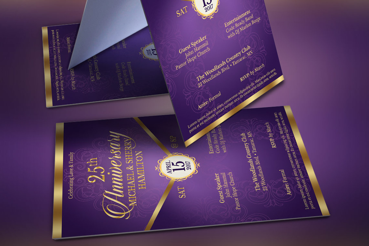 Wedding Anniversary Gala Flyer, an Invitation Template by Godserv Designs (Photo 3 of 5)