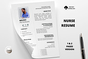 Nurse Resume Template, Modern CV, a Resume Template by MediaKitTemplates (Thumbnail 1 of 11)