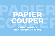 Papier Couper - papercut style font, a Sans Serif Font by Little Type Factory (Thumbnail 1 of 10)