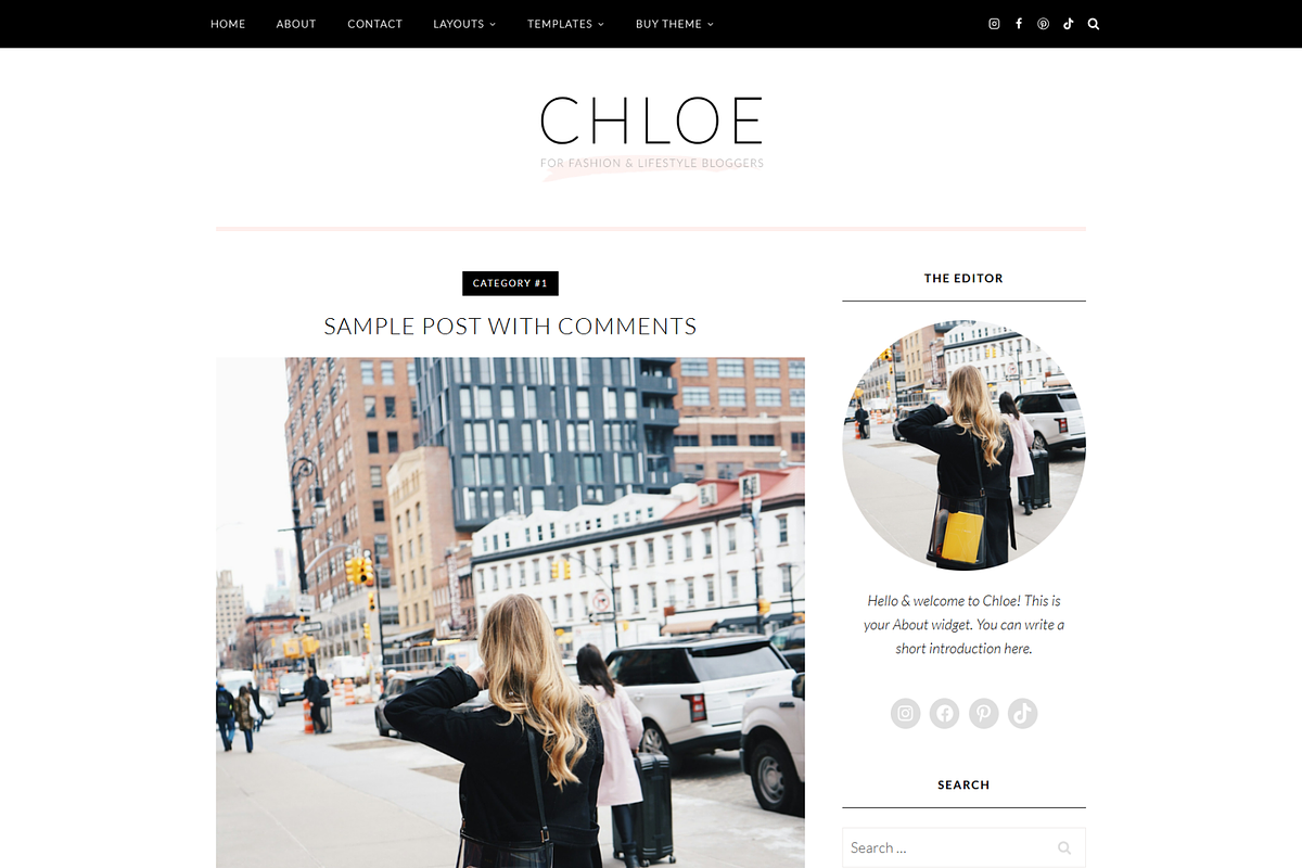 Feminine WordPress Theme | Chloe, a WordPress Template by Hello Chic Designs (Photo 1 of 2)