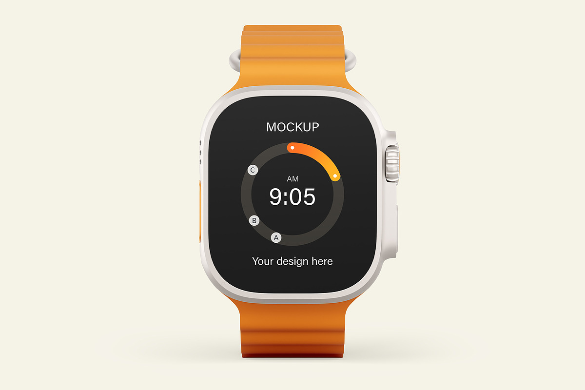 Apple Watch Ultra Mockup Set, a Wearable Device Mockup by ForgeDesign (Photo 5 of 14)