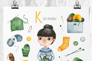 Cute Alphabet Professions. Part 1, an Object Graphic by Kate_Rina (Thumbnail 16 of 21)