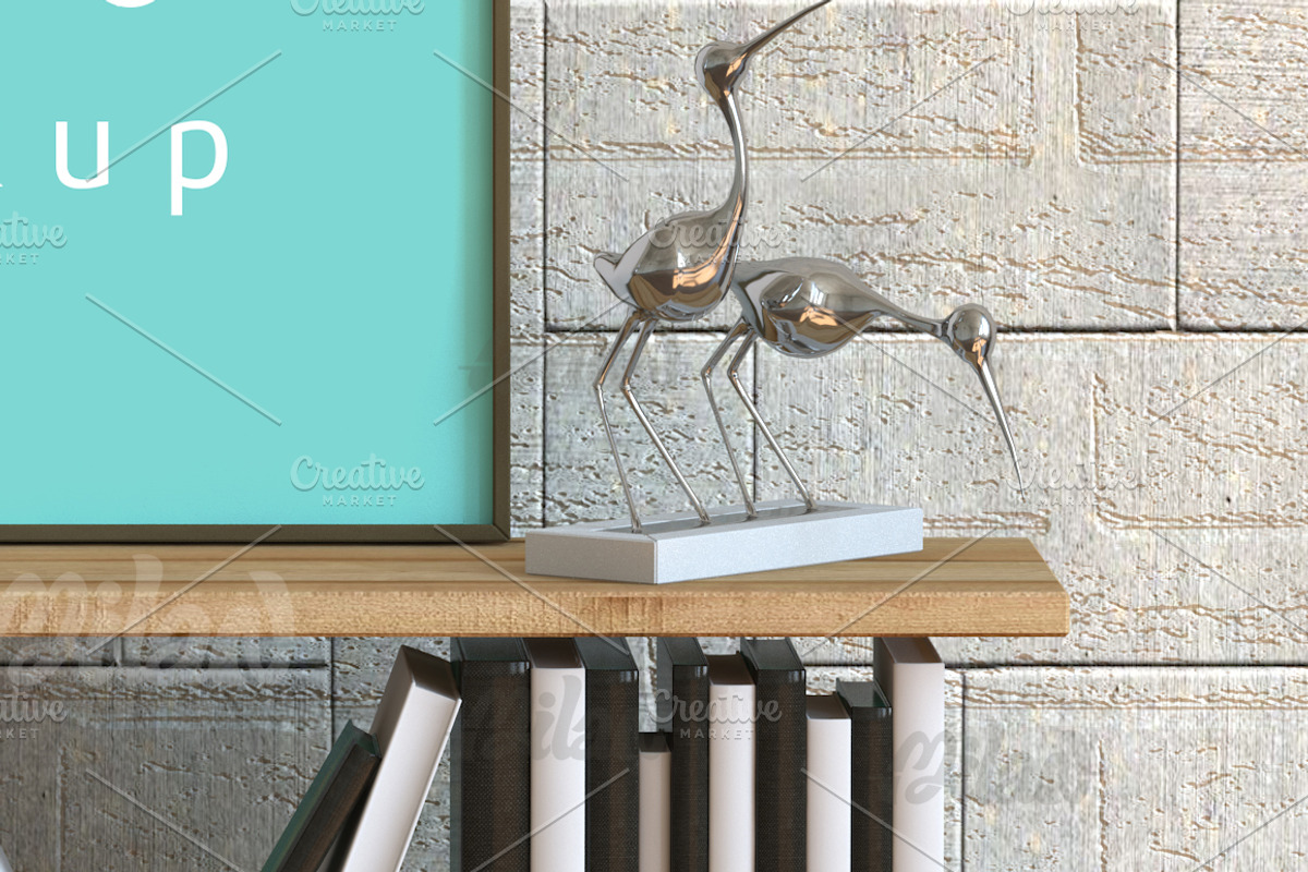 Square White Frame Mockup, Poster, a Print Template by Milan Mockup (Photo 3 of 4)