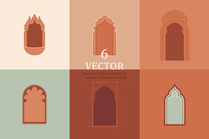 Trendy Arch Logo. Morocco Icon Set.