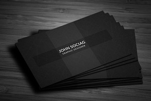 Modern Dark Black Business Cards