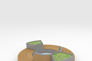 3D Model Bench Park 6