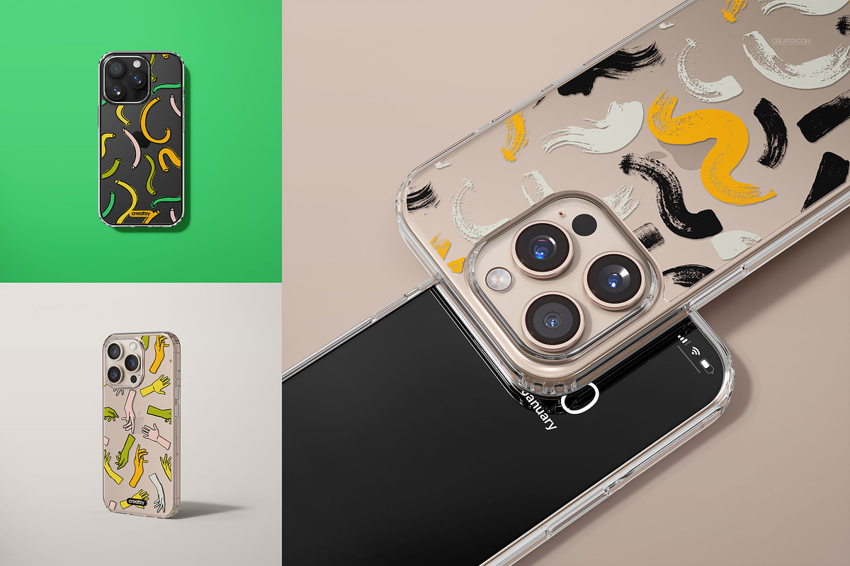 Phone 16 Pro Max Clear Case Mockup, an iPhone Mockup by creatsy5 (Photo 8 of 18)