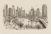Dubai City Hand Drawn Vectors, a Decorative Illustration by Alara Studio (Thumbnail 4 of 9)