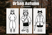 Handrawn Autumn Cat Character Set, an Animal Illustration by Invisual Studio (Thumbnail 6 of 11)
