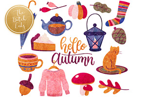 Autumn Fall Elements Clipart Set