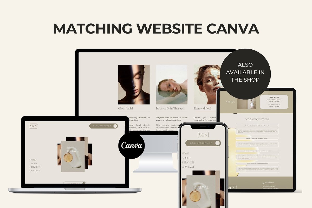 SKINCARE Canva templates, a Social Media Template by Studio Suvelle (Photo 8 of 9)