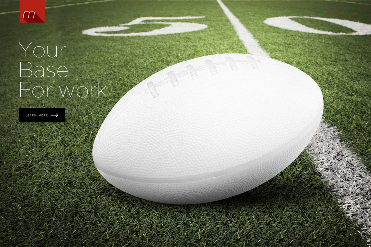 American Football Ball Mock-up, a Product Mockup by Mocca Mockups Store (Photo 4 of 5)