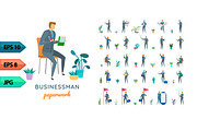 Vector business character poses set, an Object Graphic by julia_musdotter (Thumbnail 1 of 11)