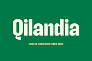 Qilandia - Modern Condensed Sans Ser, a Sans Serif Font by TypeLogue (Thumbnail 1 of 5)